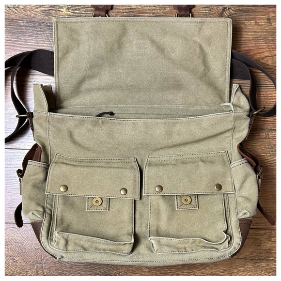 iBlue Canvas Laptop/Messenger Bag - Picture 4 of 11